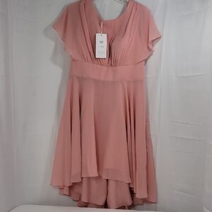 JJs House Pink High Low Dress